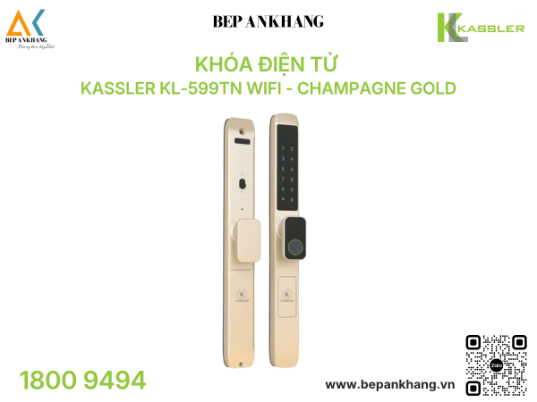 Khóa điện tử Kassler KL-599TN Wifi - Champagne Gold